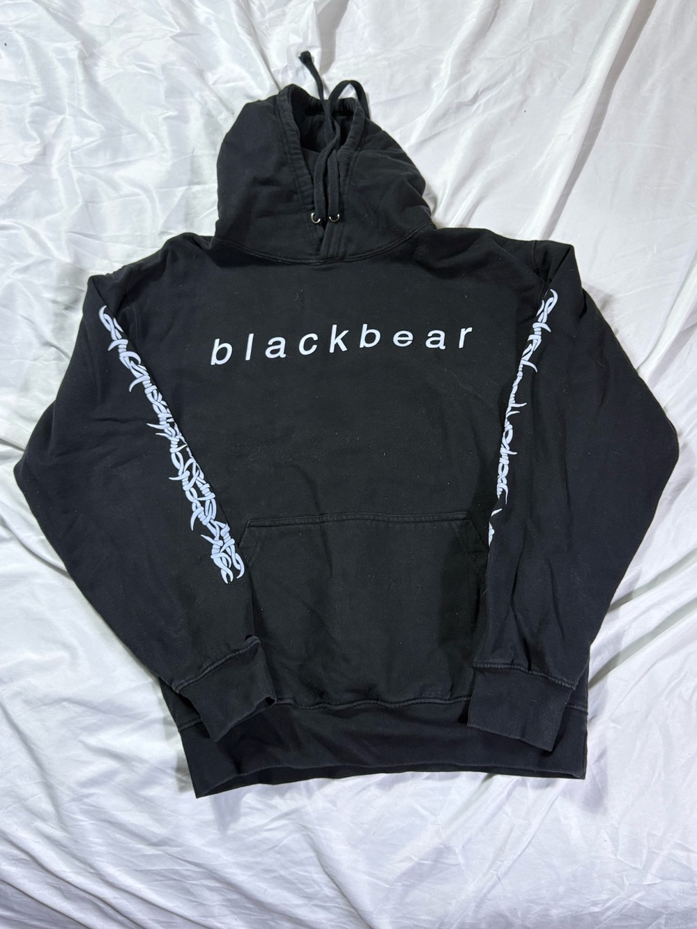 Blackbear Black Hoodie with Sleeve Graphic - Black